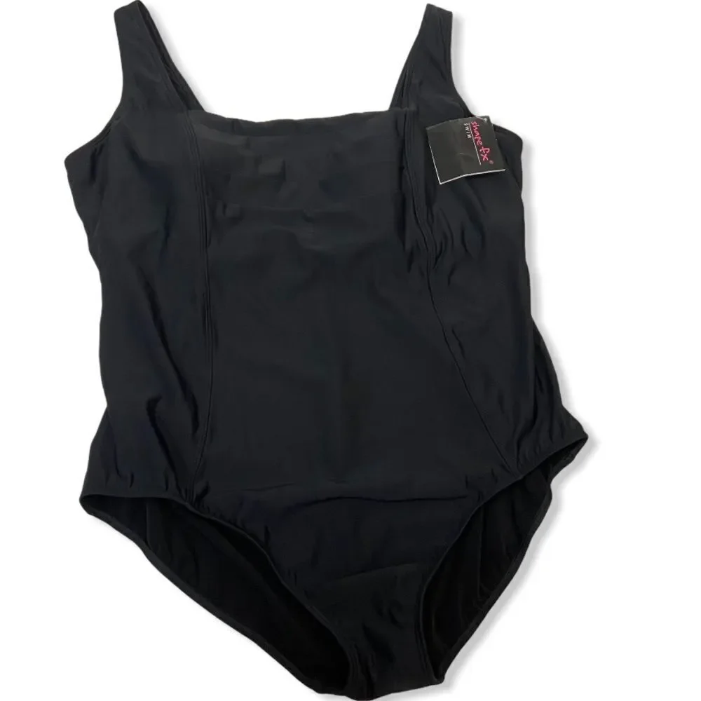 Shape FX Slimming Black One Piece Swimsuit